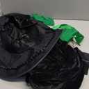 JEGERMIG 4-Piece Witch Costume Accessories Set, Halloween Cosplay Kit with Hat, Green Gloves, Round Glasses, Black Cape