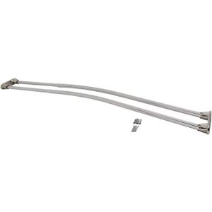 Kingston Brass CCD2176 Edenscape Stainless Steel Adjustable Double Curved Shower Curtain Rod, 60"~ 72" (L) x 6-9/16" (W) x 1-7/8" (H), Polished Nickel