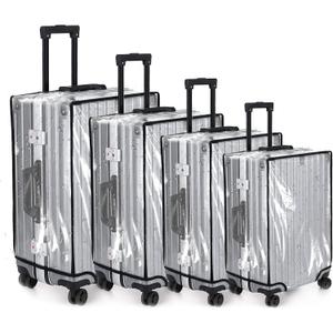 4 Pieces Clear Luggage Cover Protector, 20" 24" 28" 30" PVC Suitcase Covers for Luggage Waterproof Dustproof Anti-scratch Travel Suitcase Protector Cover for Spinner Wheeled Luggage