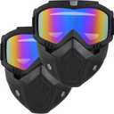 Airsoft Mask Full Face, Paintball Mask, Tactical Mask, Motorcycle Helmet Goggles with Removable Face Mask for Men Women