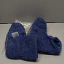 REVIX Microwave Booties for Cold Feet & Discomfort Relief, Heated Slippers for Women & Men with Moist Heat Therapy, Microwavable Foot Warmers for Home & Bed Use, Adjustable Non-Slip Slippers, Navy L