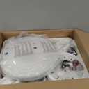 60 Inch Ceiling Fans with Lights, Large Modern White Ceiling Fan with Light and Remote Control, 6 Double Sided Blades, 6 Speed DC Motor, Dimmable LED, Silent Timing, Indoor Outdoor Patio Use