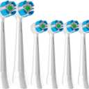 6 Pcs iO Replacement Heads Compatible with Oral B iO 2/3/4/5/6/7/8/9/10 Series Electric Toothbrush for Teeth Cleaning and Gum Protection Individually Wrapped (White, 1 Count (Pack of 6))