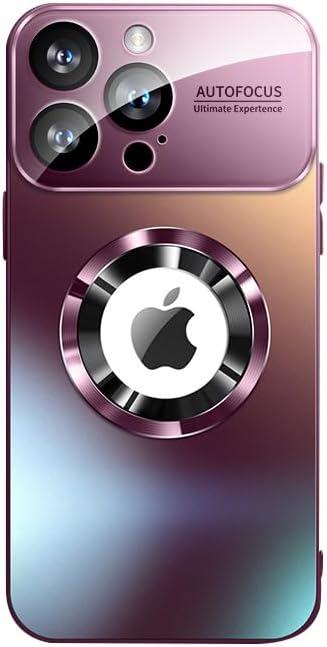 Magnetic Design for iPhone 14 Pro Max Case,[Compatible with MagSafe][Military Grade Drop Protection]Camera Lens Protector Cover Logo View Dust-Proof Matte Shockproof Protective Cover,Wine Red