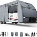 VINPATIO Heavy Duty RV & Trailer Cover - 7 Layers, Fits 20'-22' Travel Trailer, Toy Hauler & Camper Cover with Tongue Jack Protection, Windproof Straps & Gutter Covers