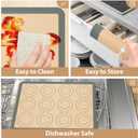 Silicone Baking Mat Set of 6, Silicone Mats for Baking, Baking Sheets Non Stick for Macaron, Cookie, Pizza, Bread and Pastry, Baking Supplies for Oven, Food Grade Reusable