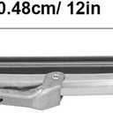 Universal 12" Wiper Blades, Stainless Steel Polished Silver Set for Front, Durable & Easy to Install