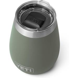 YETI Rambler 10 oz Wine Tumbler, Vacuum Insulated, Stainless Steel with MagSlider Lid, Camp Green