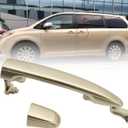 FZJDSD Rear Left or Right Sliding Gold Door Handle Compatible with Toyota Sienna 2004-2010 Replace 69213-08020 69227-08040