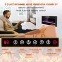 Electactic Electric Fireplace 36 inch, Recessed and Wall Mounted Electric Fireplace with Remote Control, Fireplace Heater, Linear Fireplace with Timer, Adjustable Flame Color, 750w/1500w, Black