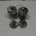 SheeChung 2-Pack Black Acrylic Apothecary Jars with Chalkboard Labels - Shatterproof Qtip Holder for Bathroom - Vanity Storage Canisters for Cotton Swabs, Balls, Floss Picks- Modern Minimalist Decor