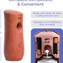 Automatic Air Freshener Spray Dispenser: Automatic Spray Dispenser with Elegant Wood Design for Commercial or Home Use (1-Pack), Battery Powered Free Standing or Wall Air freshener, Three Time Release
