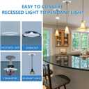 Jolux 5/6" Recessed Can Light Conversion Kit to Pendant,Instant Convert Recessed Light to Pendant Light,Ideal for Kitchen,Bedroom,Livingroom,Island,Chrome-2 Pack