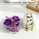 Kupor 342Pcs DIY Keychain Making Kit  25 Keychains, Storage Box & Instruction,Great for Crafting Bag Charms, Keychain Charms Ideal for Craft Lovers (Eco-Friendly Materials) & Gift Shoppers