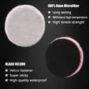 Buffing Polishing Pads, 7Pc 5.5 Inch Face for 5Inch 125mm Backing Plate Compound Buffing Sponge Pads Cutting Polishing Pad Kit for Car Buffer Polisher Compounding, Polishing and Waxing -PPTYS5SET