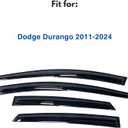 IG Window Visors Fit for 2011-2026 Dodge Durango, Out-Channel Rain Guards Vent Wind Deflectors 4PC, Car Accessories for 11-26 Durango