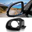 Jaronx Compatible with BMW Side Mirror Housing Frame X3 F25 2014-2016/X4 F26 2014-2017/X5 F15 2014-2018/X6 F16 2014-2019,Glossy Black Driver Side Mirror Cover Frame Supporting Ring for BMW 51167327911 (Left)