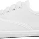 VenusCelia Women's Rainbow Lace Up Sneaker Shoes (White)