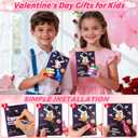 28 Pack Valentiens Day Gifts for Kids Classroom, Valentines Day Cards with LED Finger Lights for Kids School, Valentines Light Up Toys for Kids Class Exchange Gifts Valentines Party Favors Boys Girls