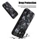 Ufbara Compatible with iPhone 16 Case for Women Men, Cute White Flower
