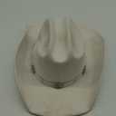 Cowboy Hat for Women and Men with Shapeable Wide Brim - Felt Cattleman Western Hats for Cowboys and Cowgirls (Large-X-Large, Ivory White)