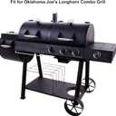 Utheer Grill Parts for Oklahoma Joe's Longhorn Combo 3-Burner Charcoal/Gas Smoker, Oklahoma Joes Grill Replacement Parts For 15202029 12201767 14201767, Heavy Duty Oklahoma Joe Smoker Accessories