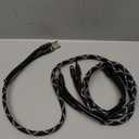 12AWG Speaker Cable (3 Feet), 1 Pack Premium Heavy Duty Braided Speaker Wire with Dual Gold Plated Banana Plug in-Wall CL2 Rated, Oxygen-Free Copper (Black)