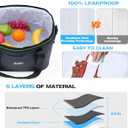30 Can Small Rolling Cooler with Wheels, Detachable All-Terrain Trolley, Leakproof Insulated Soft Cooler Bag with Wheels and Handle Collapsible for Beach Camping Travel Outdoor