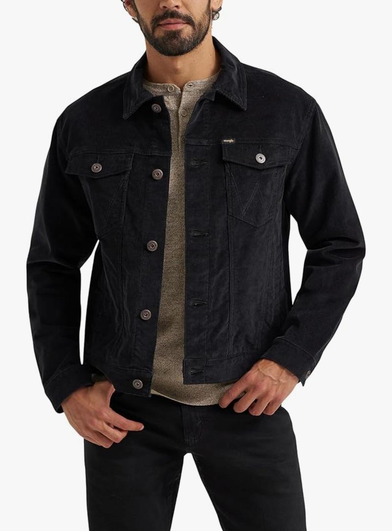 Wrangler Men's Corduroy Trucker Jacket, Large