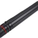 DEWEL Post Tube Expands from 30to 51, Waterproof Blueprint Holder Telescoping Art Tube, Large Plastic Black Fishing Rods Case Storage Tube, Light Resistant Drawing Tube with Strap (XL Size)