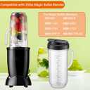 Replacement Cups For Magic Bullet Replacement Parts 22oz Blender Cups compatible with 250W Magic Bullet MB1001 MBR-0701AK (Measured Markings), Tall 22oz Cup Flip-Top Lid, Mug with Handle