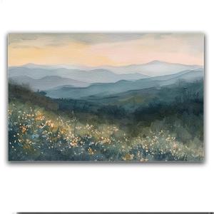 HUARCEY Vintage Almond Blossom Framed Canvas Wall Art 12"x16" Classic Floral Painting, Van Gogh Impressionist Art Print, Home Office Bedroom Living Room Decor