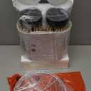 Boho Table Lamp Set of 2, 27" Handwoven Rattan Lamps with Fabric Shade, Bohemian Farmhouse Bedside Lamp Modern Wicker Lamps with Rotary Switch for Bedroom Living Room Nightstands Dorm Farmhouse Decor (Rattan Dark Brown)