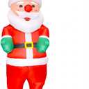 MXoSUM Inflatable Christmas Elf Snowman Costume for Adult Funny Blow up Santa Claus Gingerbread Man Costume