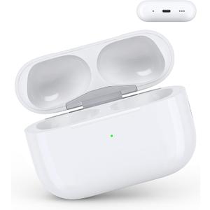 Wireless Charging Case Compatible with AirPods Pro 2nd & 1st, Charger Case Replacement for AirPods Pro 2nd & 1st with Bluetooth Pairing Sync Button, Earbuds Not Included (USB-C Port)