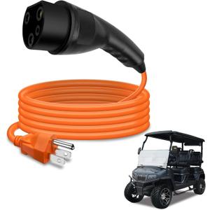 2.04.0620 EV Golf Cart Charging Power Cord Compatible with Evolution ICON EV Golf Carts 120V 3 Pin Charge Cable Assembly Replacement# ST-031016-PT