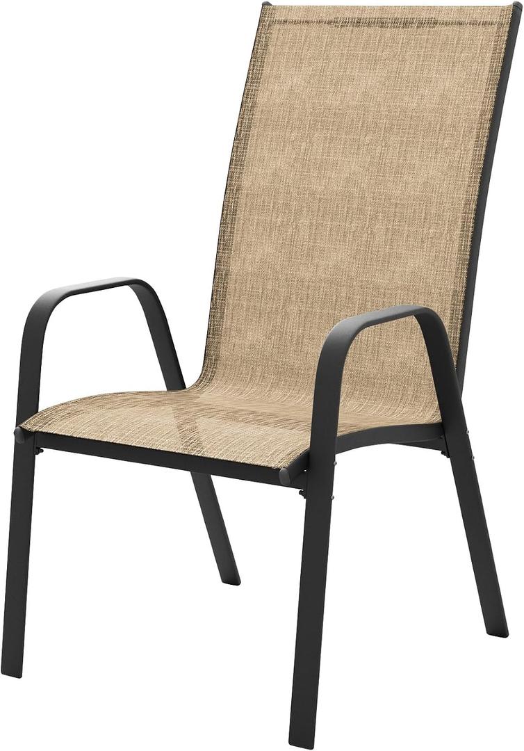 JEAREY Dining Chairs Set of 4, Outdoor Dining Furniture Set, All Weather Dining Set for Lawn, Garden, Backyard, Beige