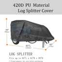 Log Splitter Cover Waterproof 420D Oxford Cloth 83" x 45" x 39" Suitable for 15-45 ton Gas or Electric Log splitters Weather-Resistant Wood Splitter Cover (15-45 Ton - PU)