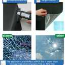 2 x Window Film 17.5" x 118.1" Window Film for Ultimate Privacy and Sun Blocking Room Darkening Tinted Film Removable Static Cling Black Film for Home, Garages and RVs