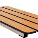Seachrome Hermosa 32" x 13.5" Back Wall-Mount Folding Teak Tub Seat with 3" Slats