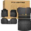 Floor Mats Fit for Honda CRV 2023 2024 2025 2026 All Models (Include Hybrid) - TTX LIGHTING CR-V All Weather Floor Liners & Cargo Liner with Backrest Mats Car Mats Accessories (Fit Upper Deck)