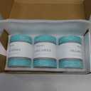 3x4 Inch Turquoise Pillar Candles Set of 3 - Unscented Candles, Long Clean Burning, Large Big Candles, Smokeless Dripless Pillar Candles for Dinner Table, Wedding, Home, Bathroom, Rustic Decor