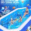 2026 Inflatable Pool with Canopy, Large Inflatable Pool for Kids,Adults, Blow Up Pools with Seats,Oversize Thickened 118"x75"x22"Inflatable Swimming Pools, Kids Pool for Backyard,Ocean Theme-Blue