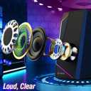 LENRUE Computer Speakers, USB/USB-C Powered PC Speakers with Loud Stereo Sound, Headphone-in for Desktop, iMac, MacBook, Laptop, Monitor (USB-C to USB Adapter Included)
