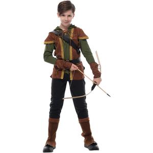 EraSpooky Boys Robin Hood Archer Costume Kids Forest Hunter Halloween Outfits (Large)