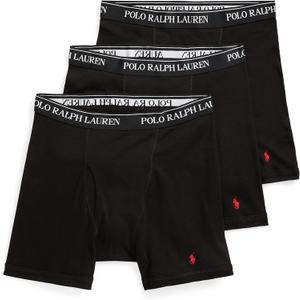 POLO RALPH LAUREN Classic Fit w/Wicking 3-Pack Boxer Briefs 3 Black/Rl2000 Red Pp MD