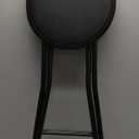 Folding Stool - Backless 24-Inch Stool with 225lb Capacity for Kitchen or Rec Room - Portable Indoor Counter Bar Stools by Lavish Home (Black)