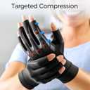 FREETOO All-Around Compression Arthritis Gloves for Women for Pain, Carpal Tunnel Relief Gloves for Men, Hand Compression Gloves for Crocheting,Gaming,Arthritis,Swelling.Black S