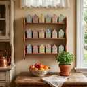 Floating Shelves For Wall - 100% Solid Wood Wall Shelf 3-Tier, Vintage Shelf Wall Mounted Storage Rack, Farmhouse Decor Hanging Shelf For Decor Kitchen, Dining Room, Living Room,Bedroom -Light Walnut, 19"L x 15.5"W x 4.8"H