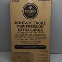 Regalo Safety 29-49" Easy Step Extra Wide Baby Gate for Doorways & Bottom of Stairs, Pressure Mounted Safety Gate with Door for Babies, Toddlers & Pets, Black